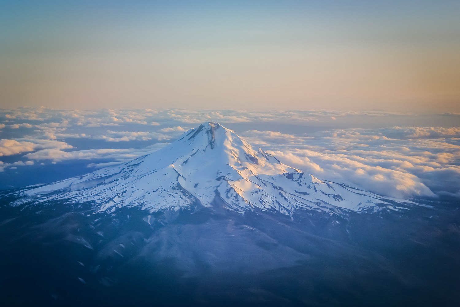 mt. hood covered in snow